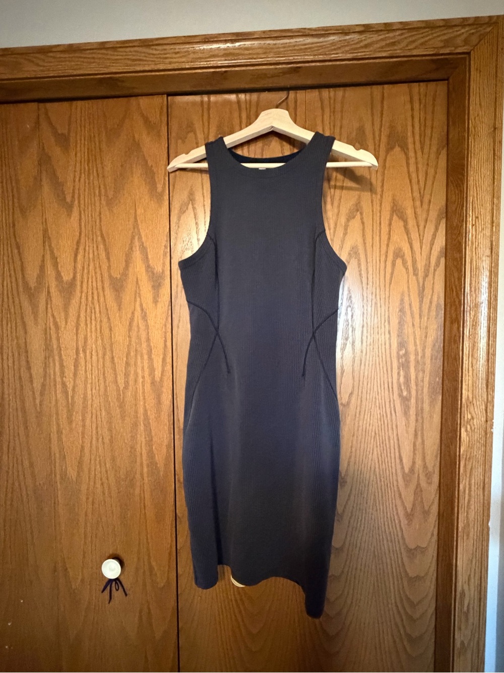 lululemon athletica Navy Sleeveless Midi Sheath Dress